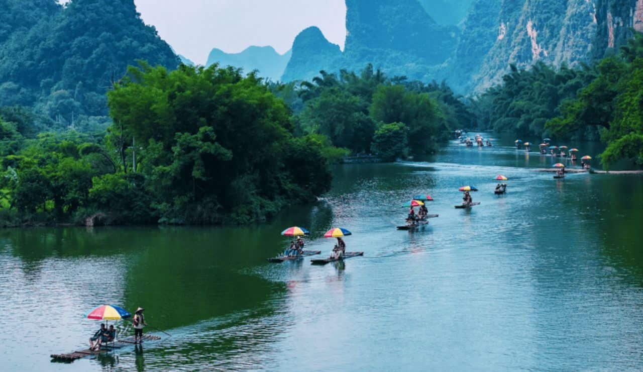 Yangshuo, rafting sul fiume Yulong