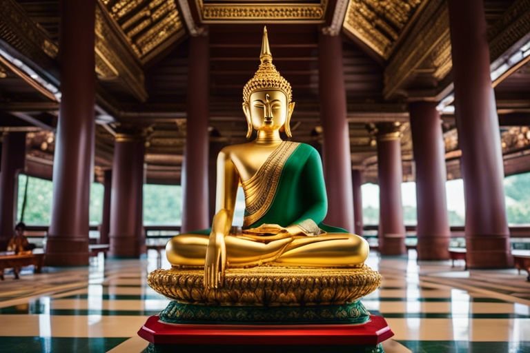 smeraldo riflessi della spiritualita nel tempio buddha fsw