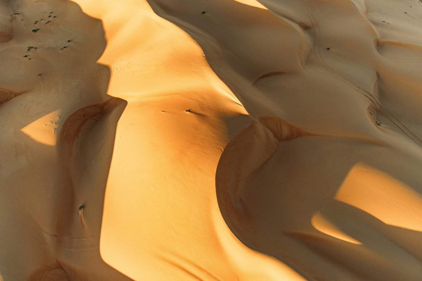 Dune di Wahiba Sands viste dallalto,